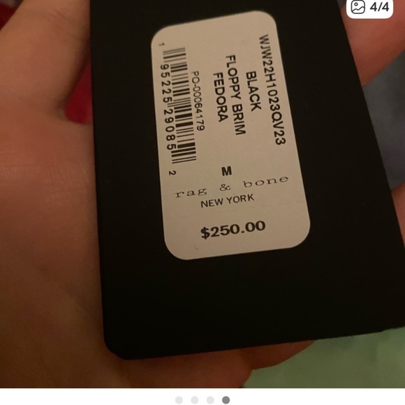 Rag & Bone Classic Black Fedora size M - Picture 4 of 4